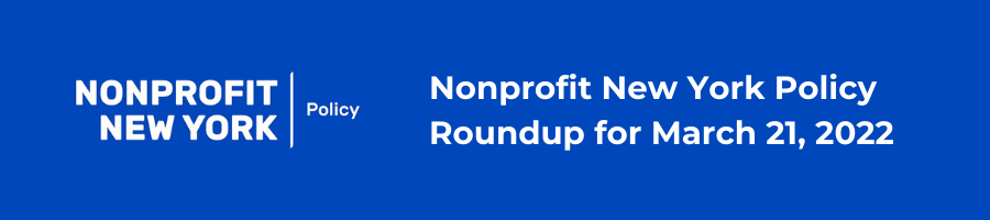 Nonprofit New York Policy Roundup for March 21, 2022